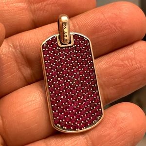 DY Ruby tag pendant